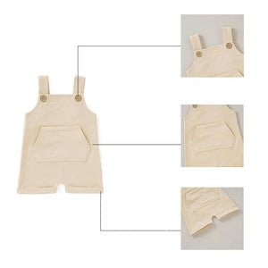 French Terry Baby Overall: Ivory