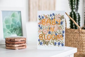 Baby in Bloom Card - Copper Foil