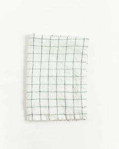 Stone Washed Linen Tea Towel | 18" x 26": Windowpane