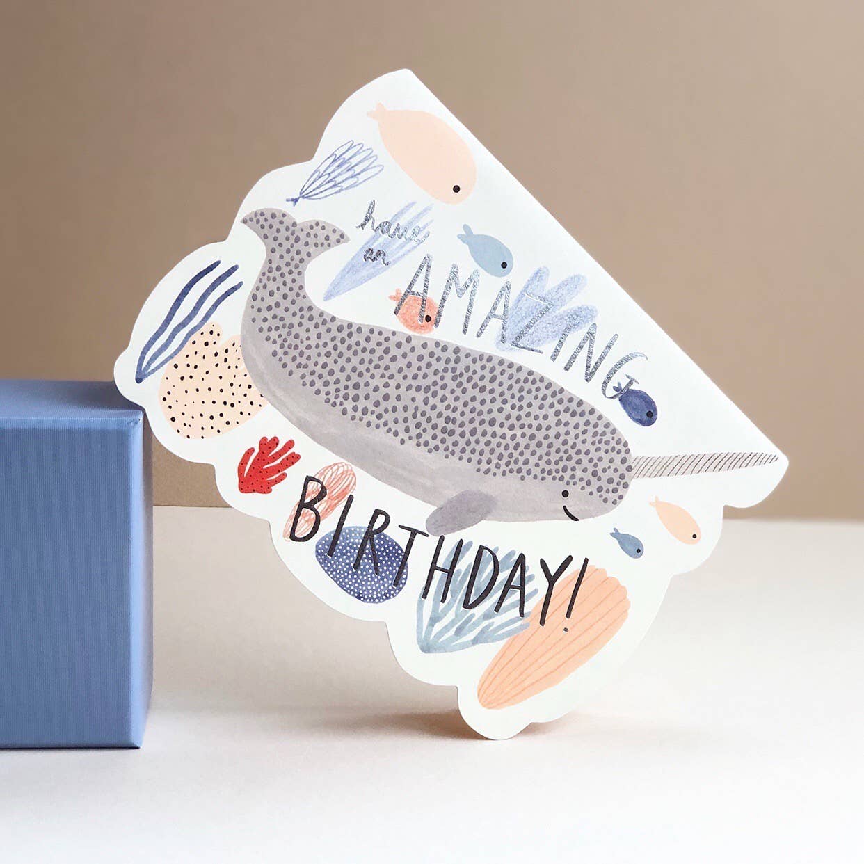 Narwhal Birthday greeting card