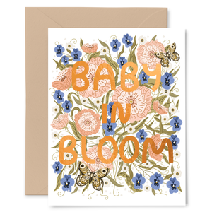 Baby in Bloom Card - Copper Foil