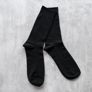 Men's Slim Cottage Crew Socks: Charcoal