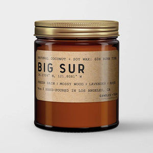 Big Sur California Candle: Natural Coconut Soy Wax Candle: 16oz