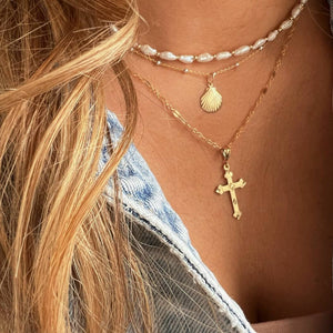 Cross Necklace Gold Filled