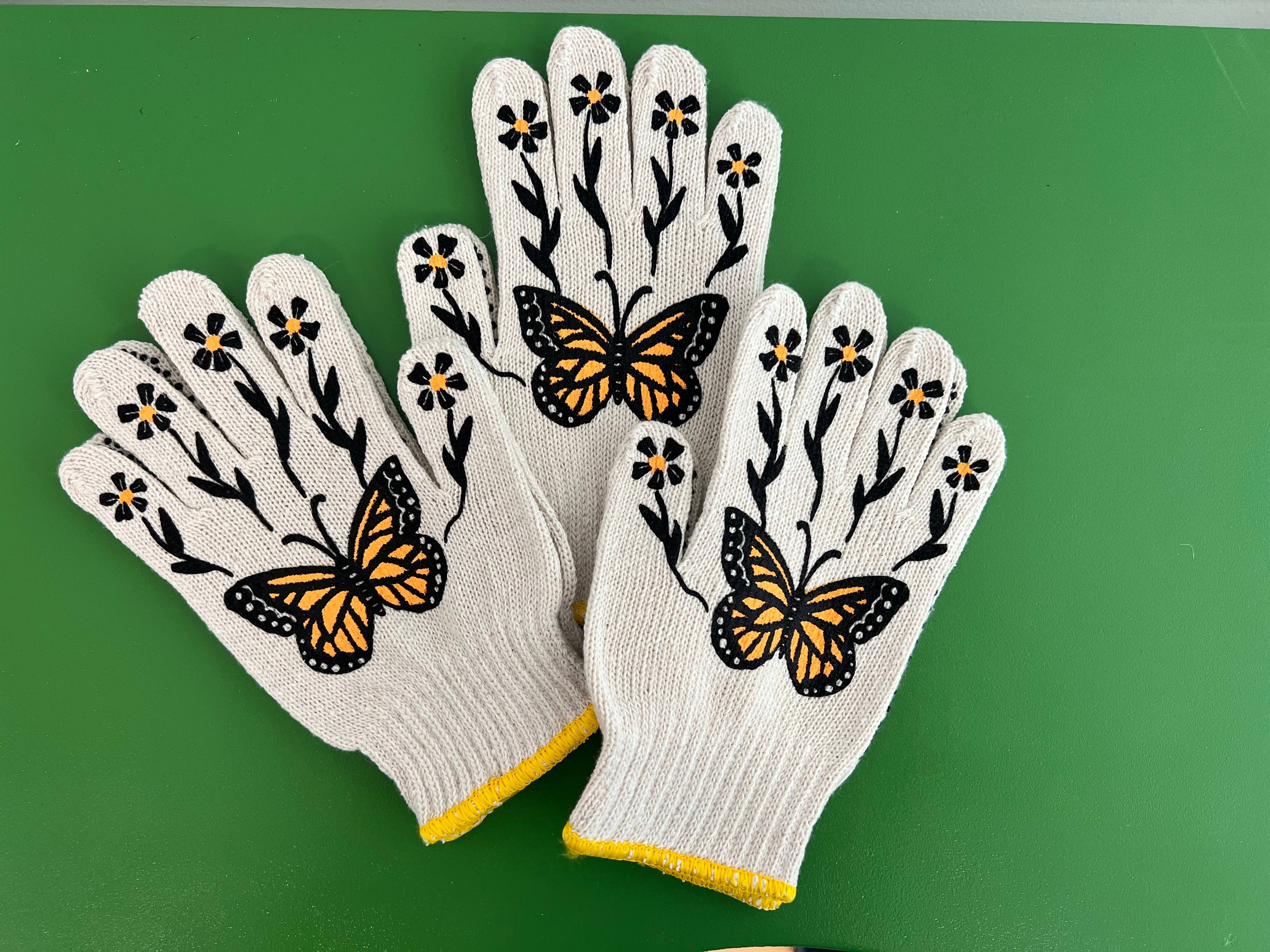 New! Monarch Gardening Gloves | Butterfly Gardening Gloves