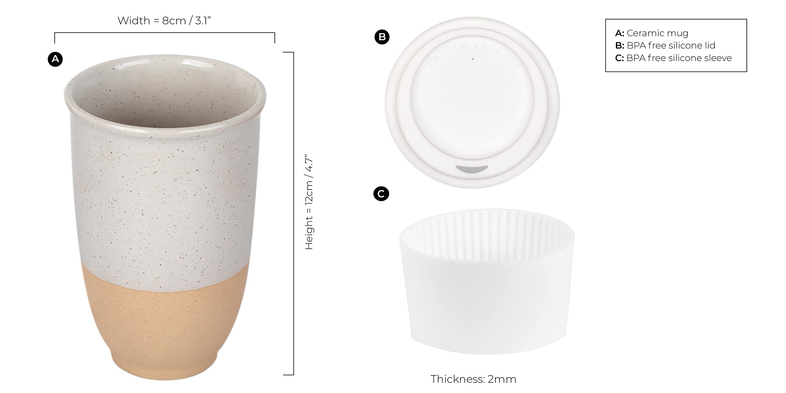 Dune Ceramic Reusable Coffee Mug
