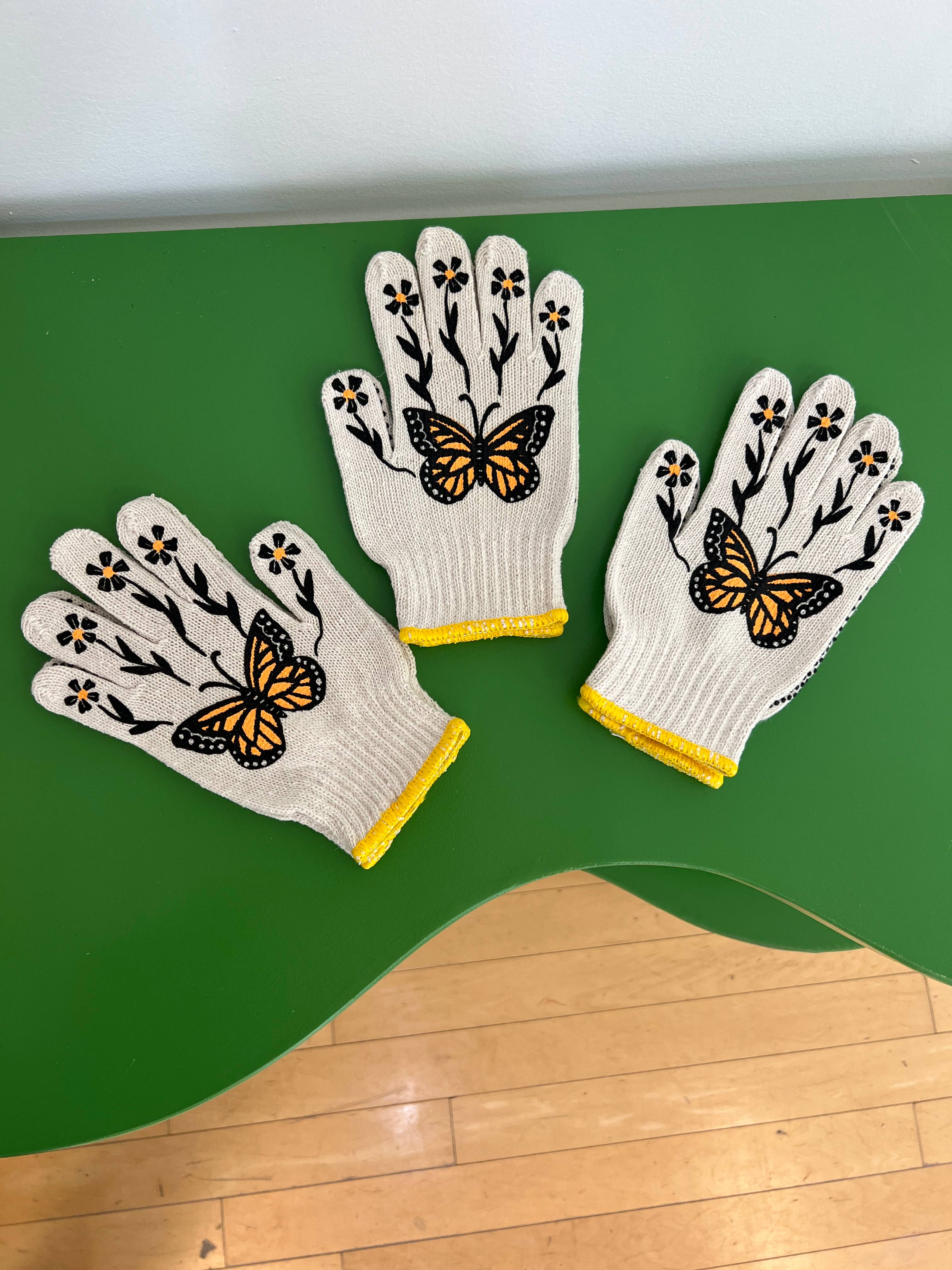 New! Monarch Gardening Gloves | Butterfly Gardening Gloves
