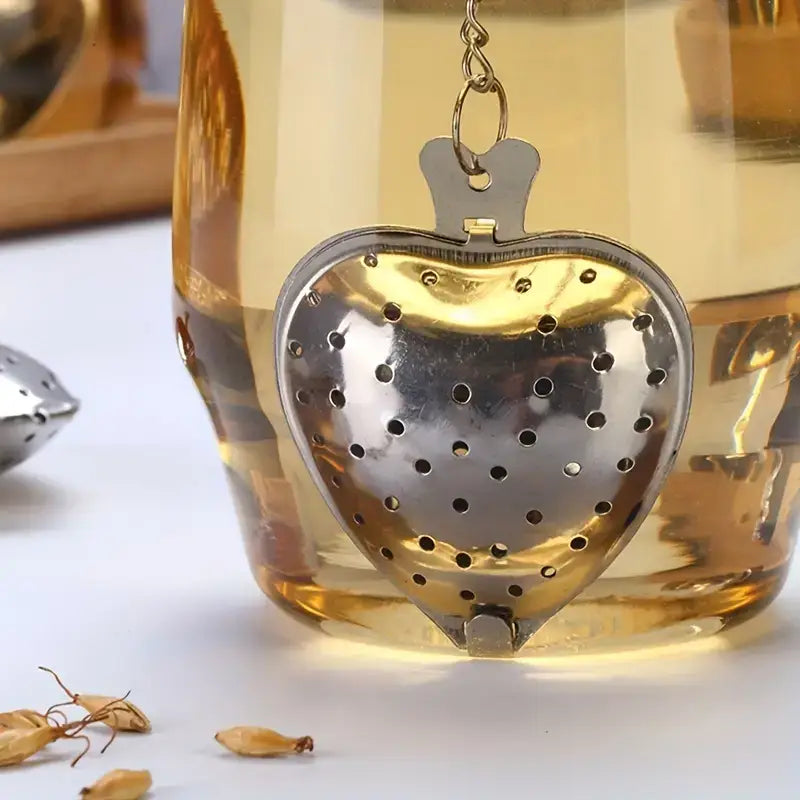 Heart-Shaped Stainless Steel Tea Infuser for Loose Leaf Teas