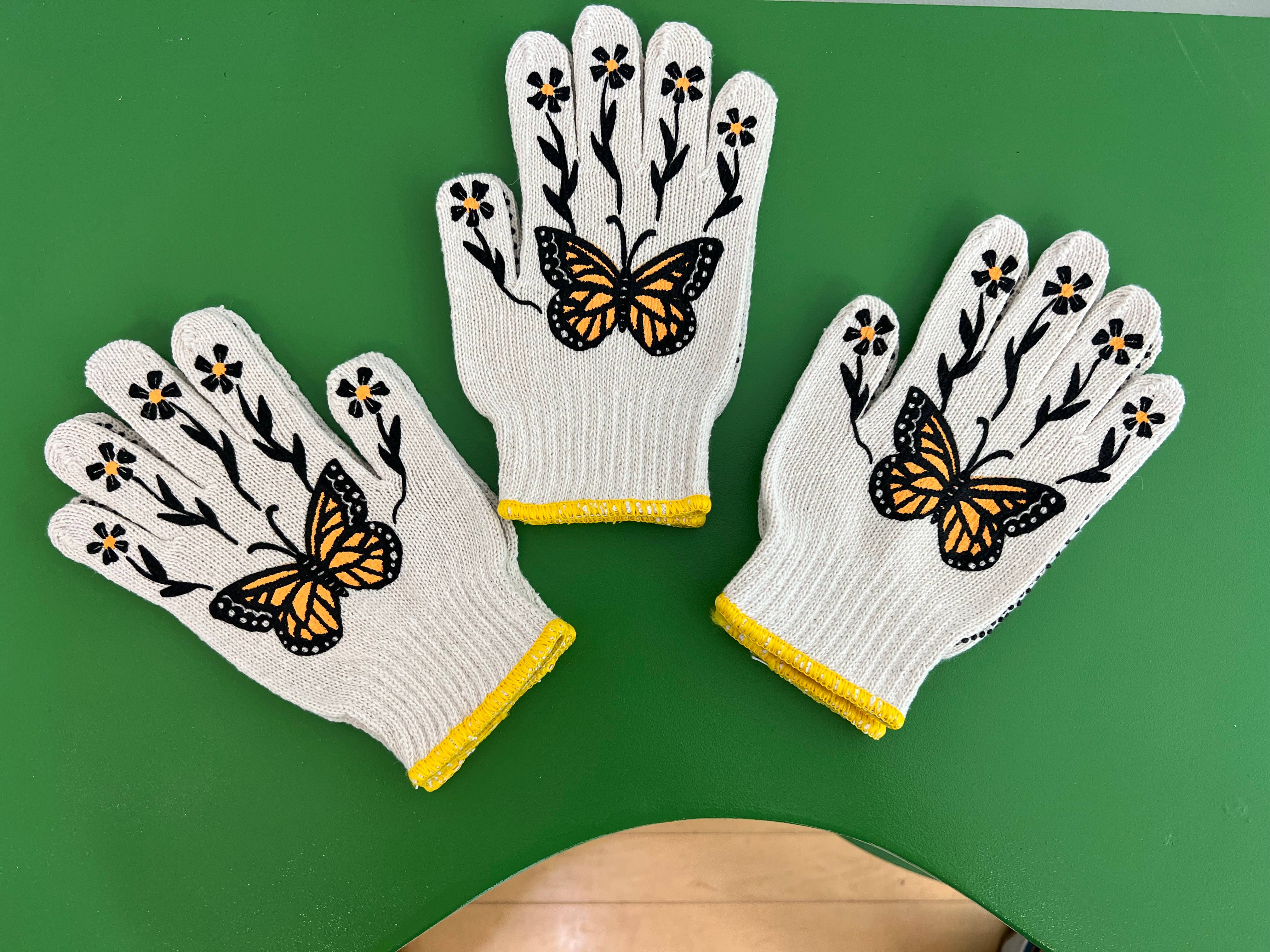 New! Monarch Gardening Gloves | Butterfly Gardening Gloves