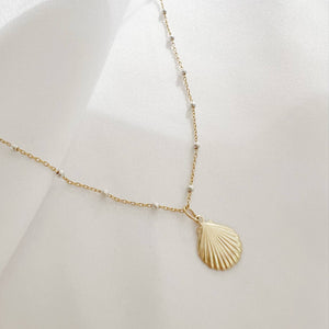 Ariel Seashell Beach Summer Gold Filled Necklace