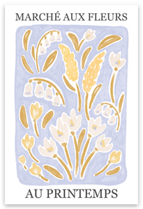 Spring Flower Market Sticker, 3x2 in.