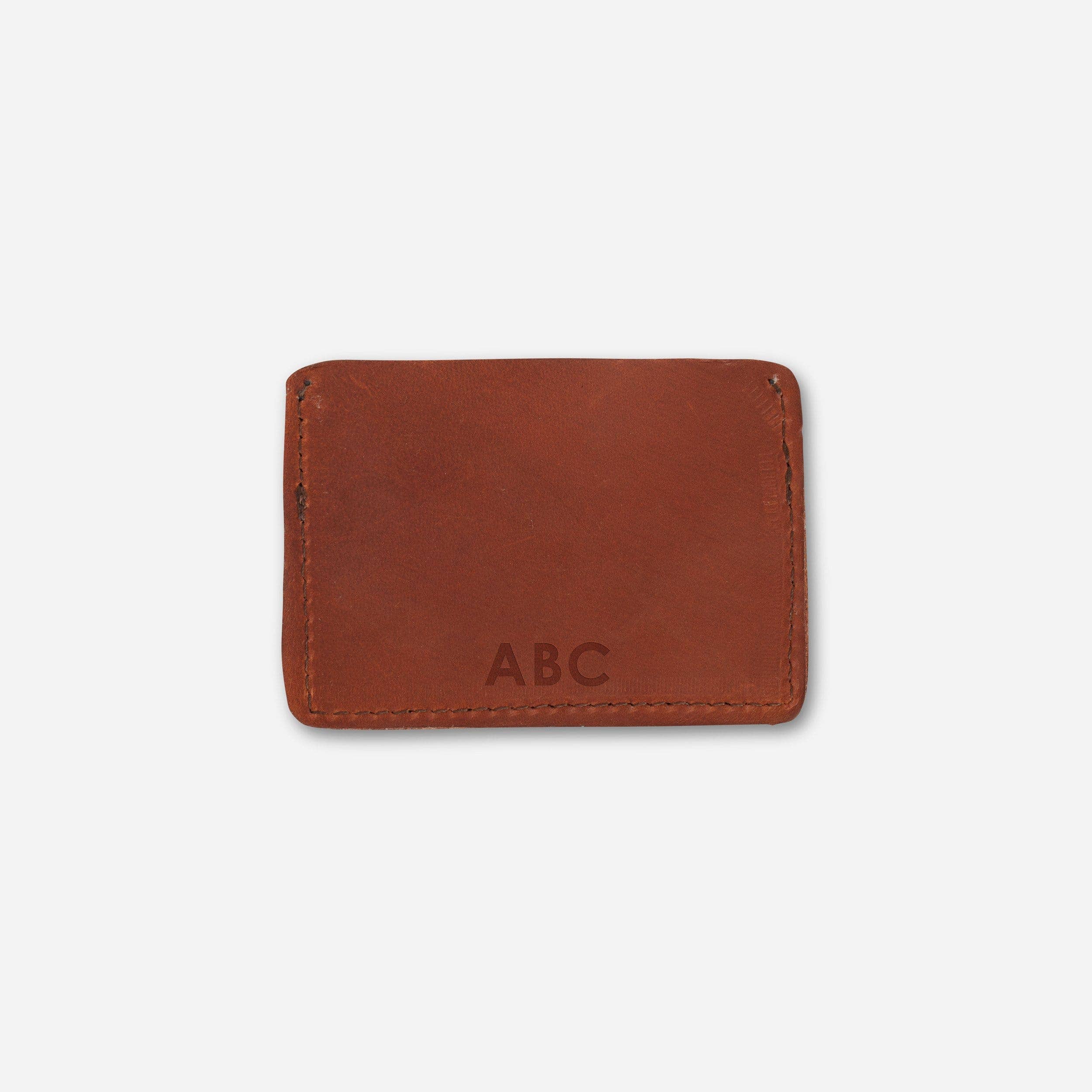 Clayton Card Wallet: Rust Brown