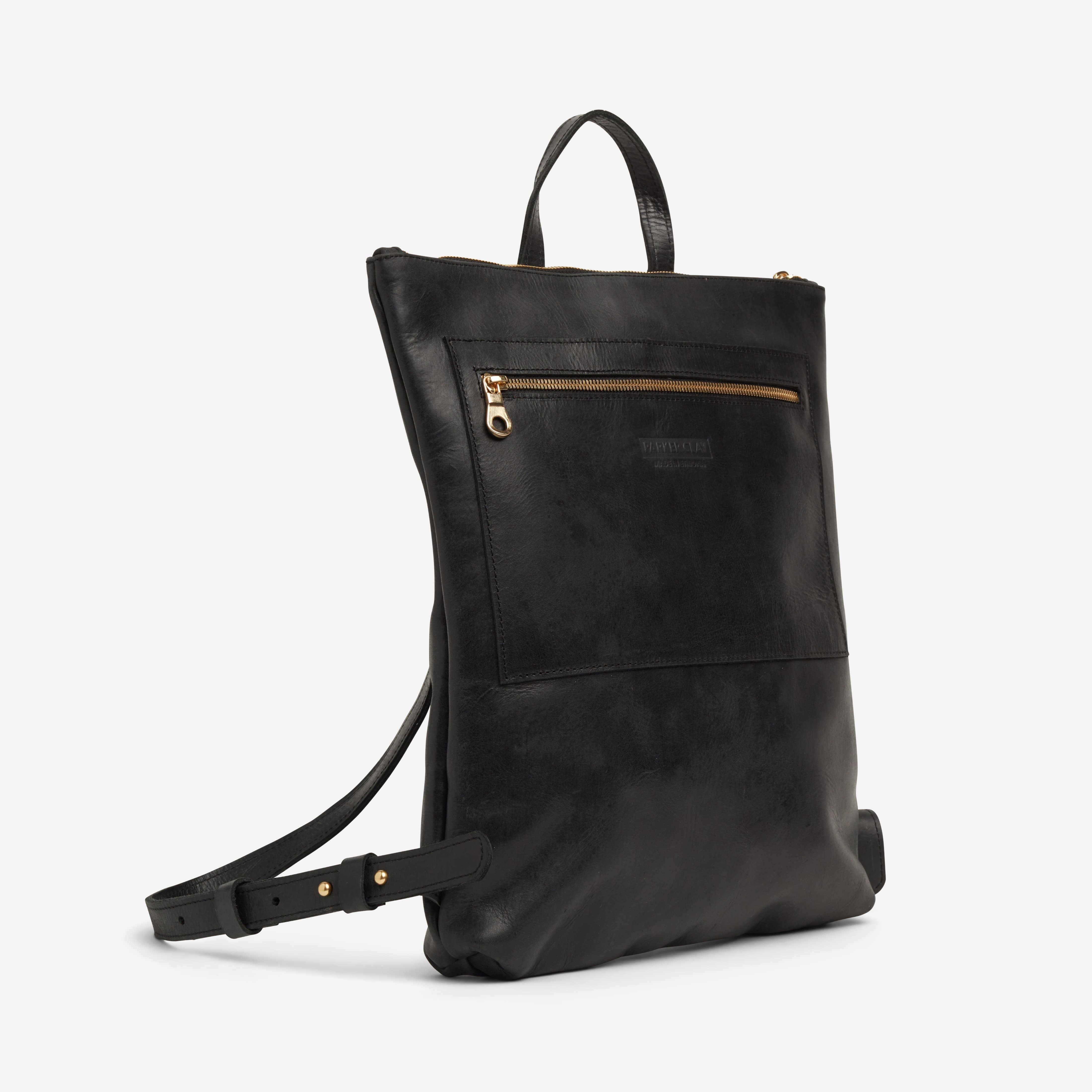 Miramar Leather Backpack: Black