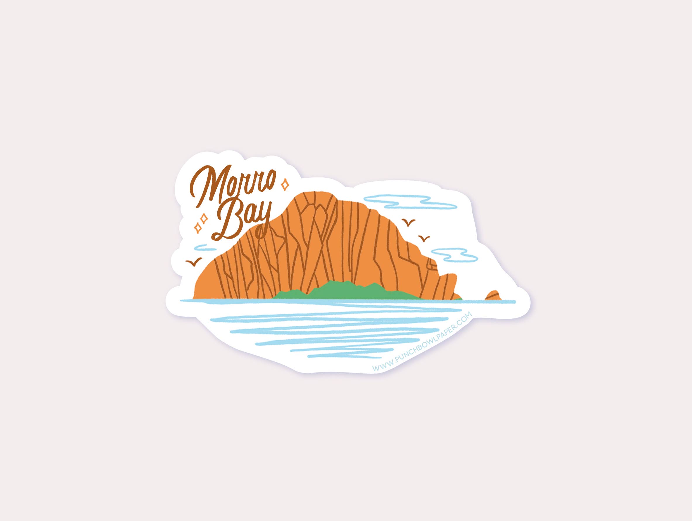 Morro Bay Morro Rock Vinyl Sticker