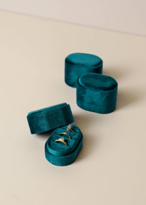 Velvet Jewelry Box - Small Oval - Teal: Teal