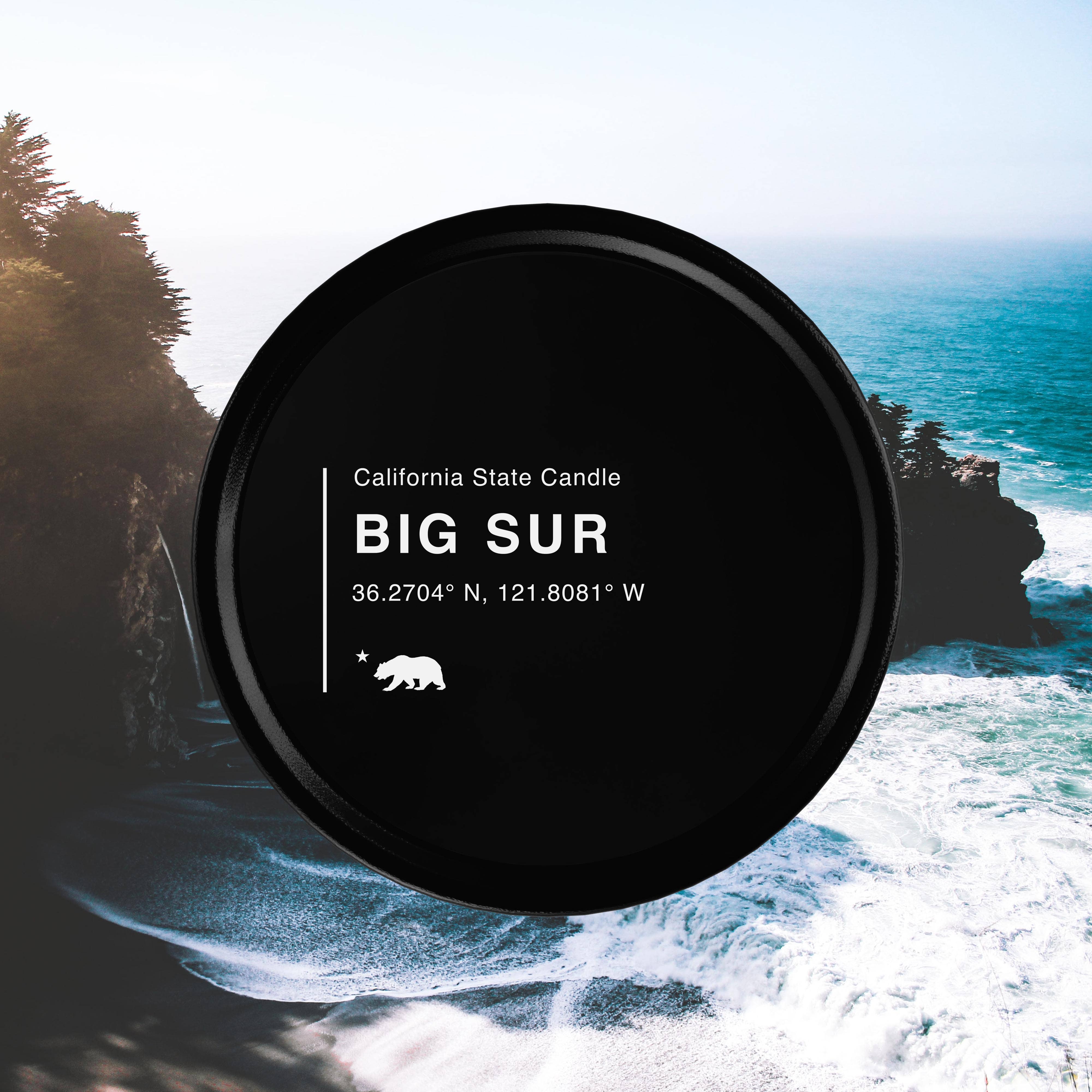 Big Sur California Candle: Natural Coconut Soy Wax Candle: 16oz