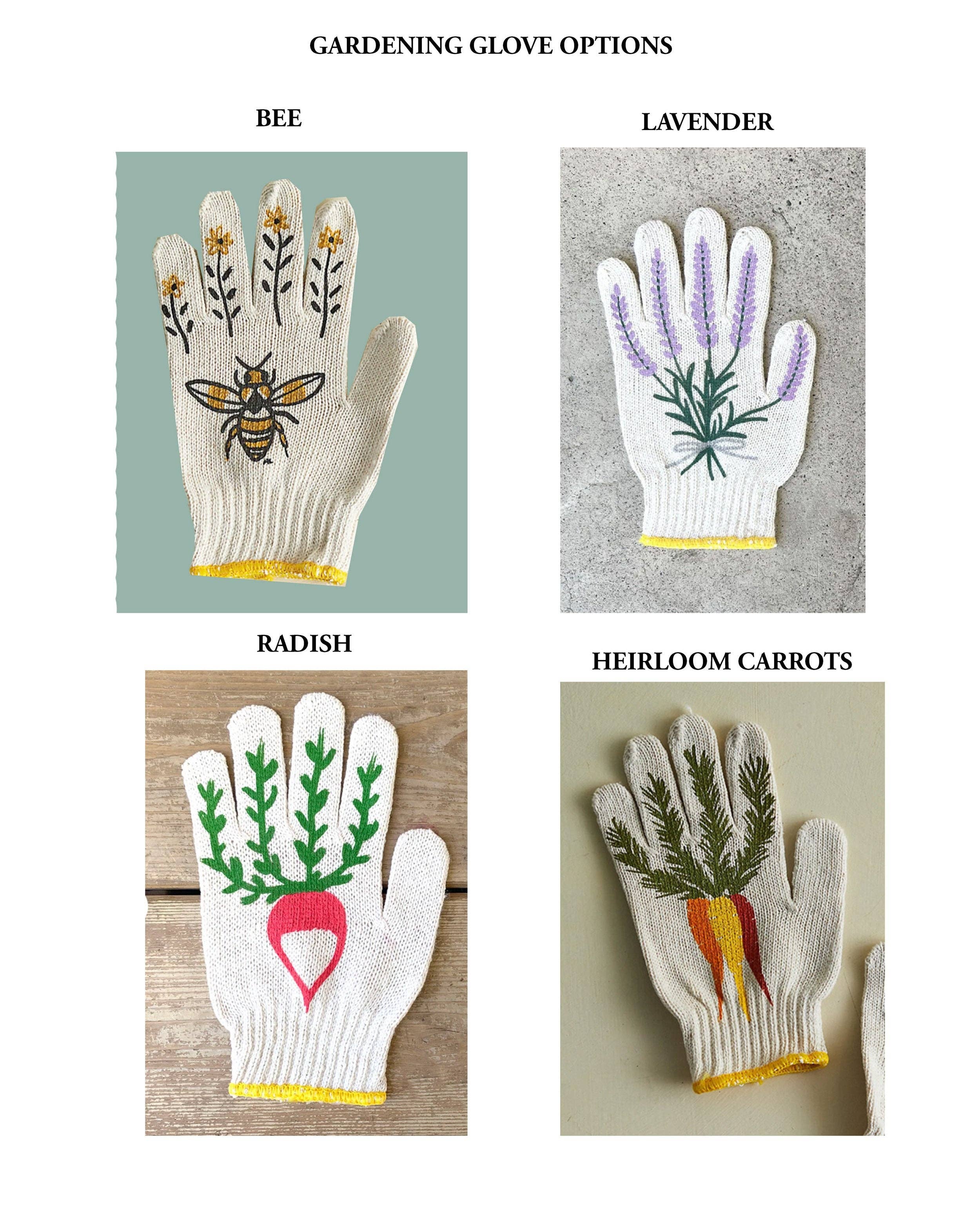 New Lavender Gardening Gloves: Bee Gloves