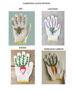 New Lavender Gardening Gloves: Bee Gloves