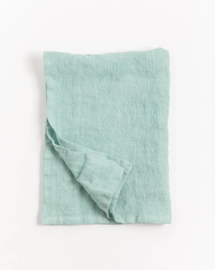 Stone Washed Linen Tea Towel | 18" x 26": Iron Ore