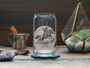 Rodeo Cowboy Scene Glasses: Old Fashioned