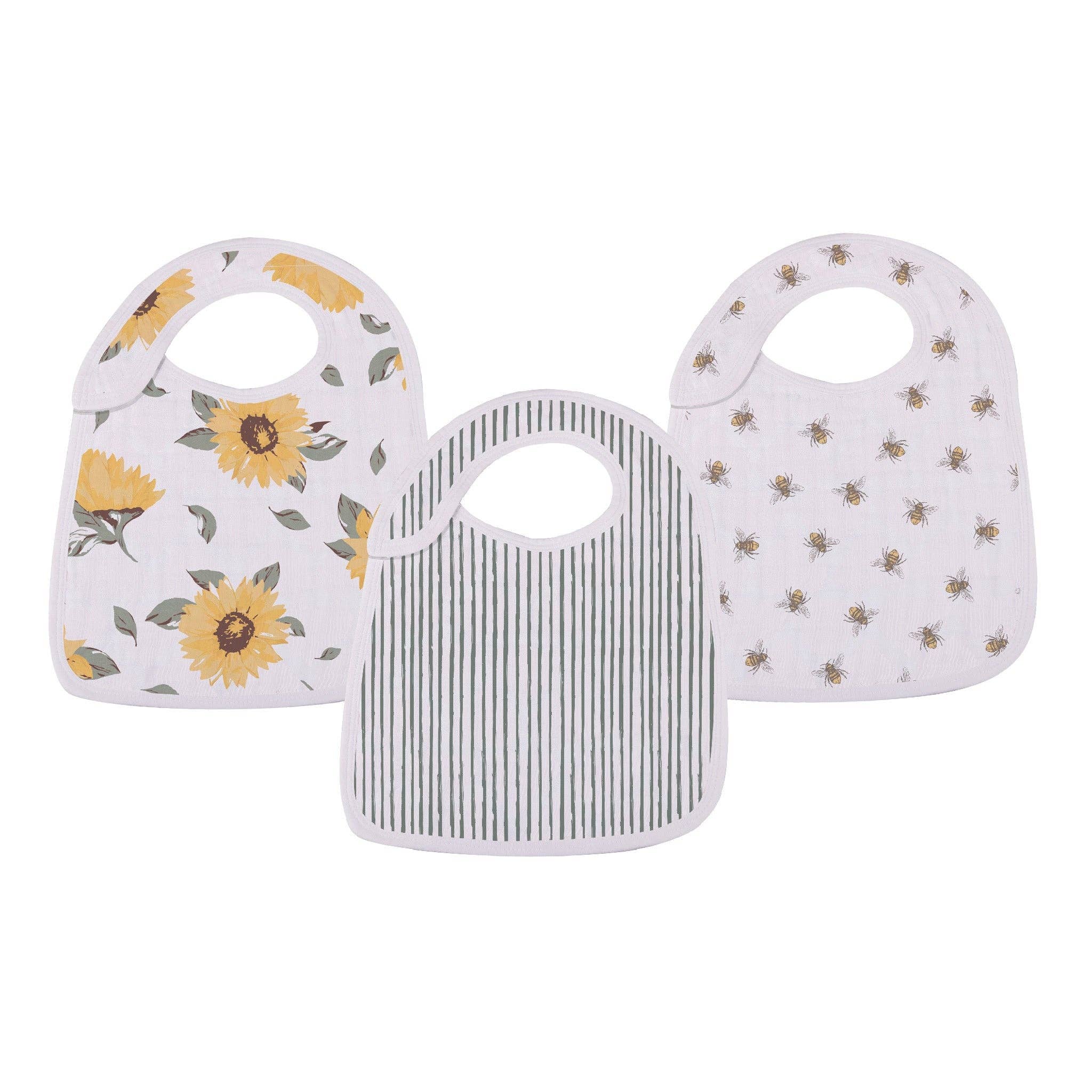 Sunflower Snap Bibs