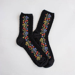 Vintage Strawberry Socks: Burgundy