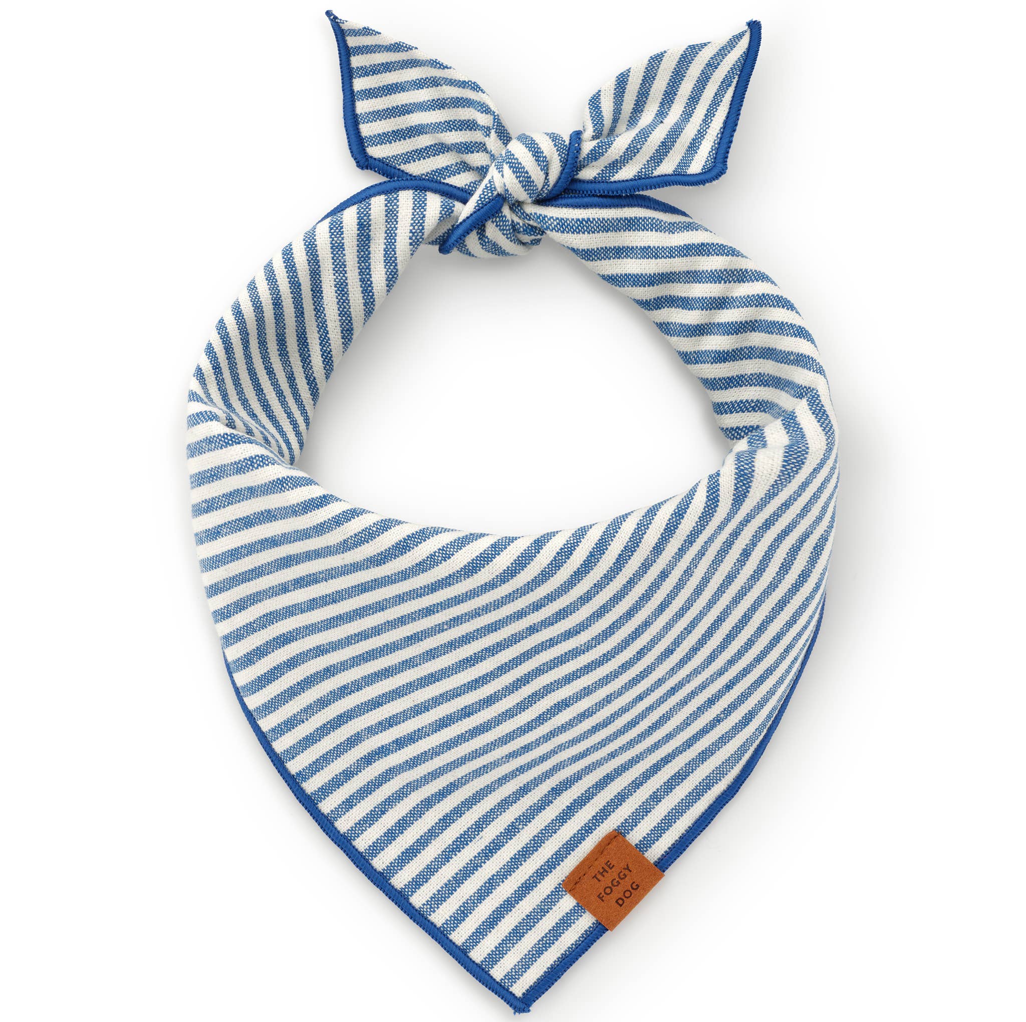 Lake Blue Stripe Spring Dog Bandana