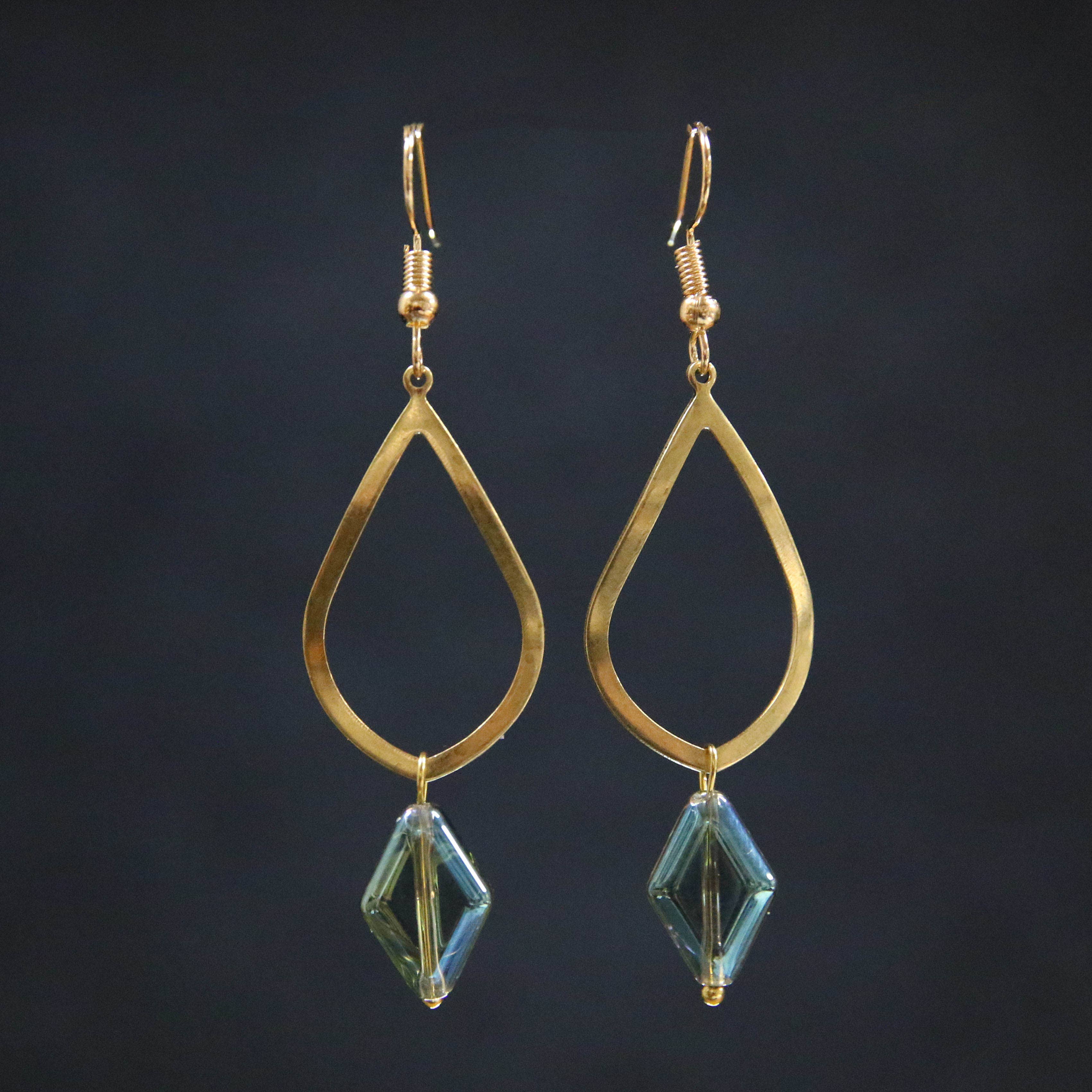 Diamond Drop Earrings: Multi-Colored
