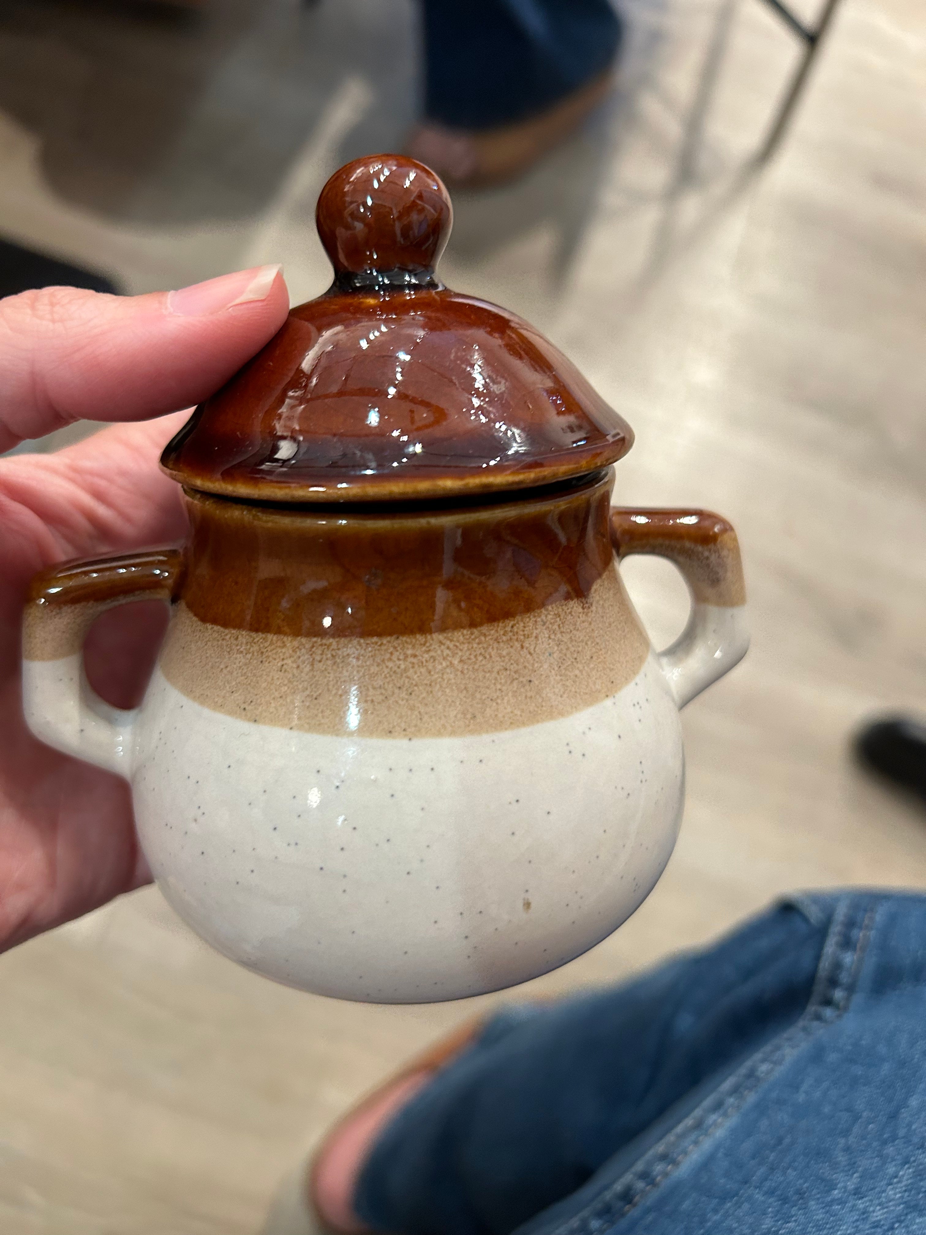 Vintage Ceramic Jar w/ Lid