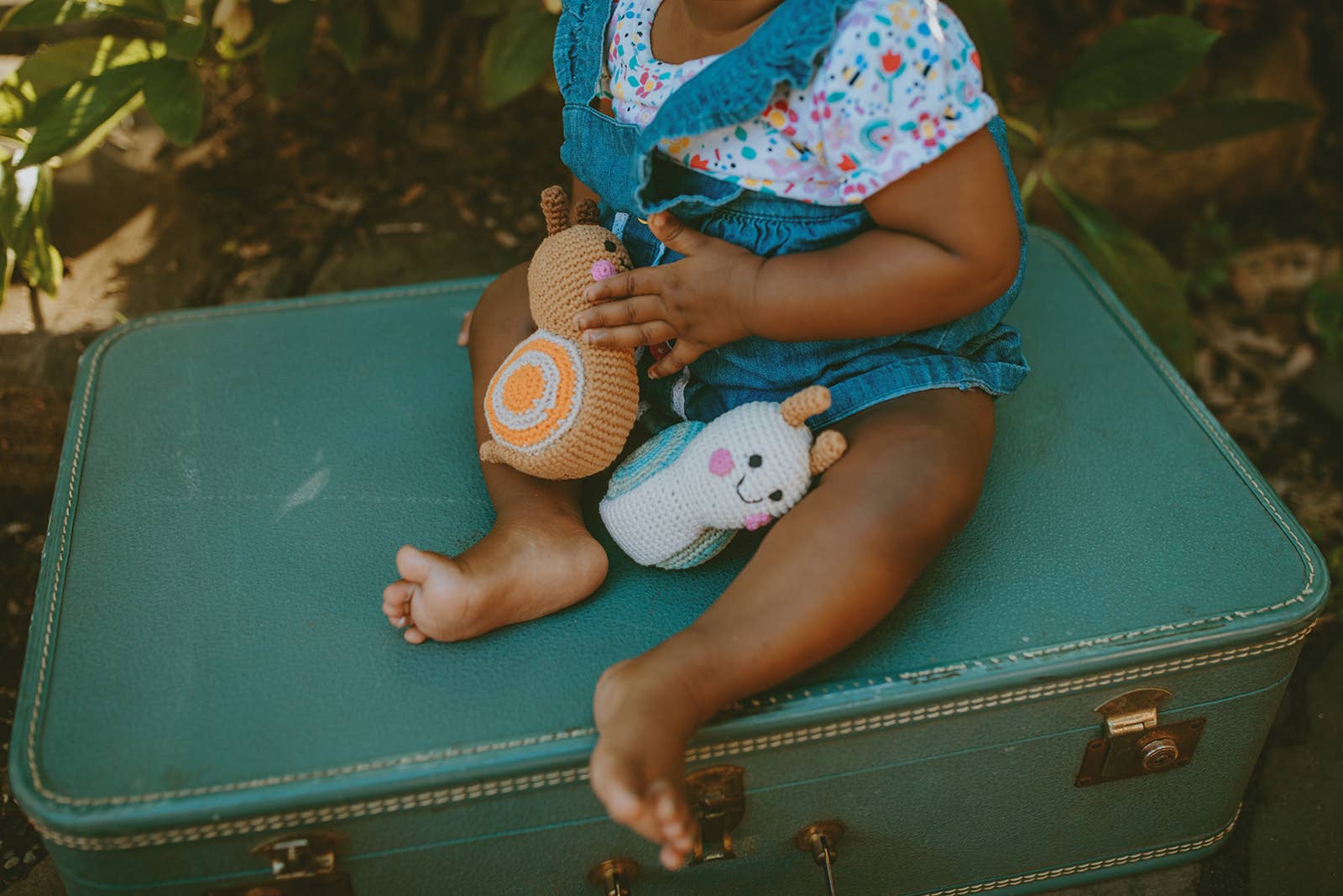Garden Bug  - Plush Snail Rattle: Natural