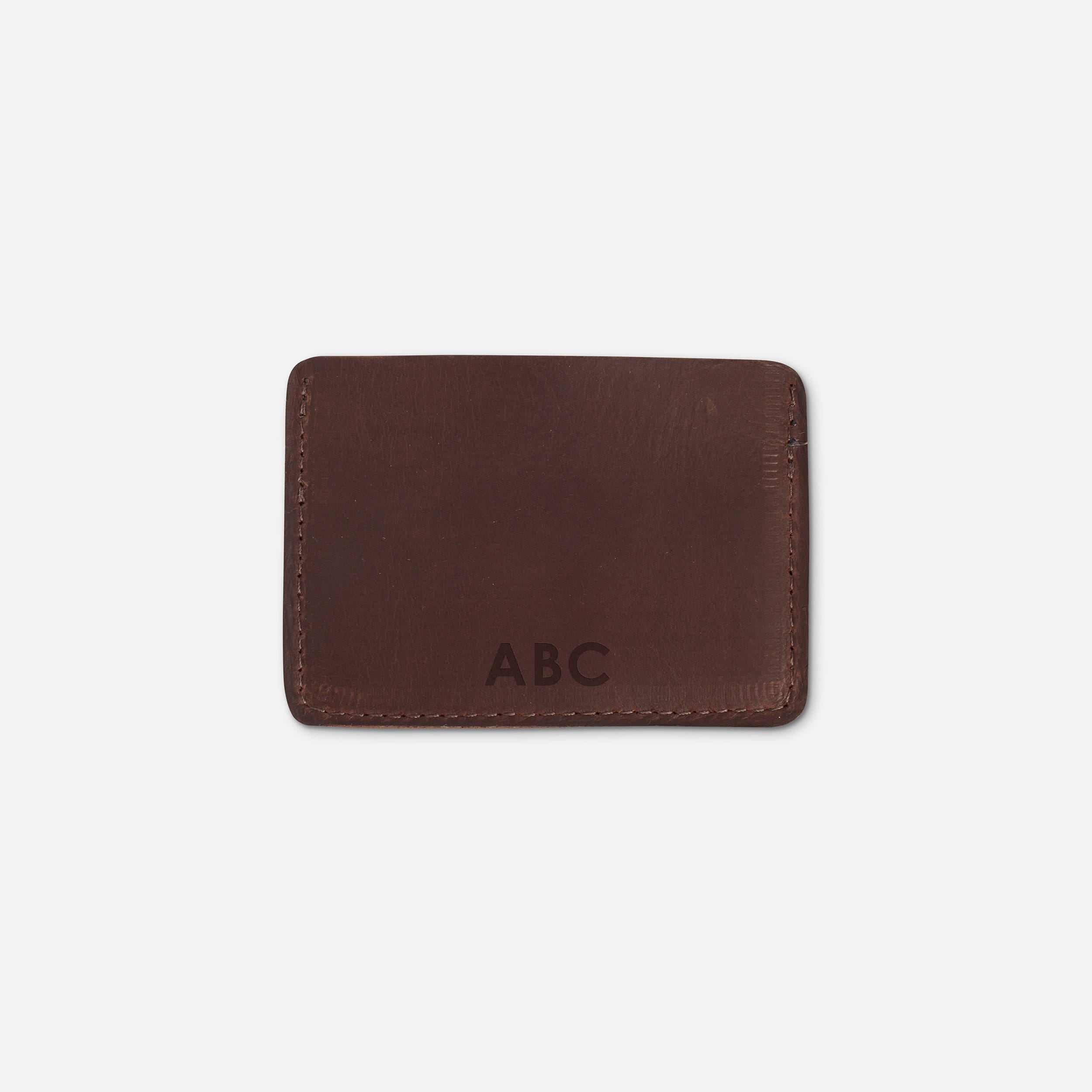 Clayton Card Wallet: Rust Brown