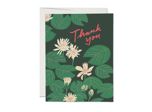 Water Lilies thank you greeting card