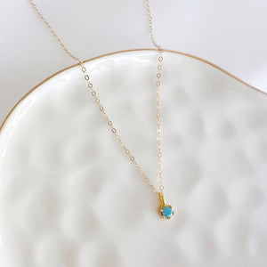 Ocean Turquoise Necklace Gold Filled