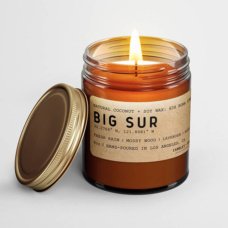 Big Sur California Candle: Natural Coconut Soy Wax Candle: 16oz