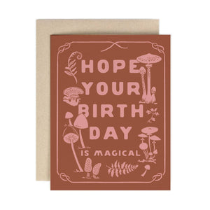 Magical Mushroom Birthday Card