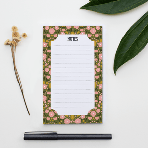 Green Peppy Petals Notepad