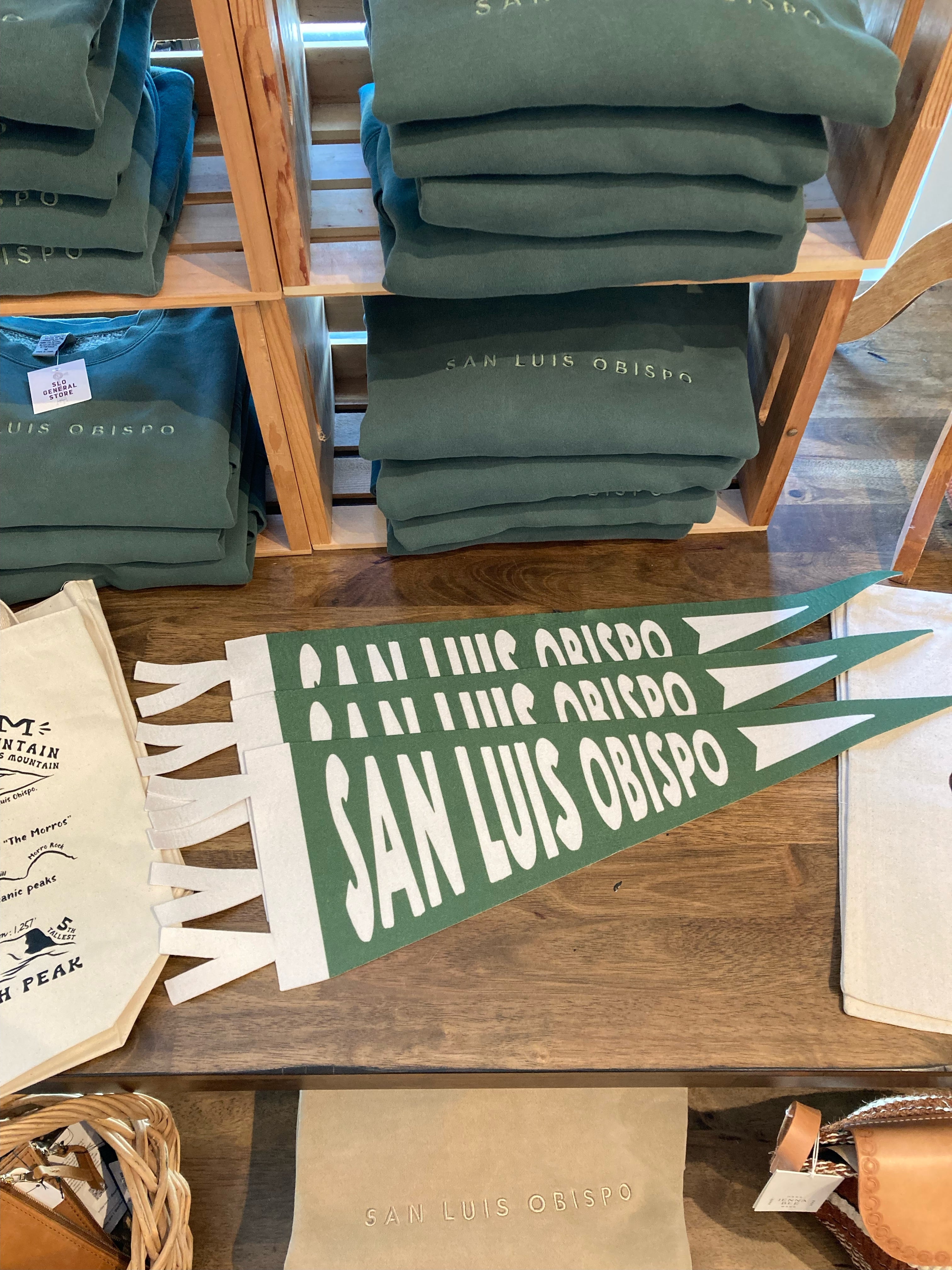 San Luis Obispo Pennant - Green & Cream