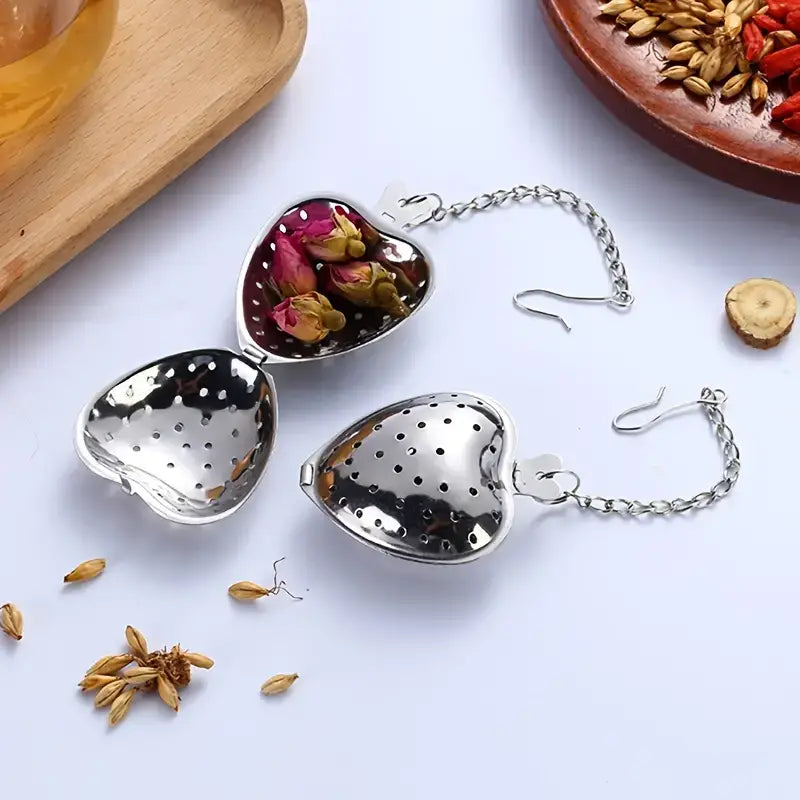 Heart-Shaped Stainless Steel Tea Infuser for Loose Leaf Teas