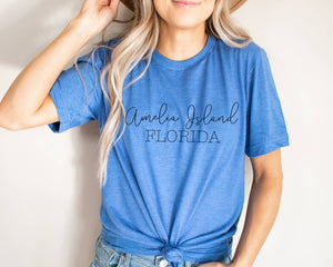 City State Custom Tee Shirt - UPDATED COLORS: Heather Royal / XL