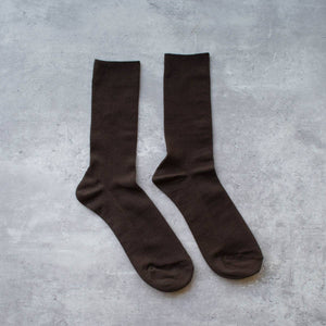 Men's Slim Cottage Crew Socks: Charcoal