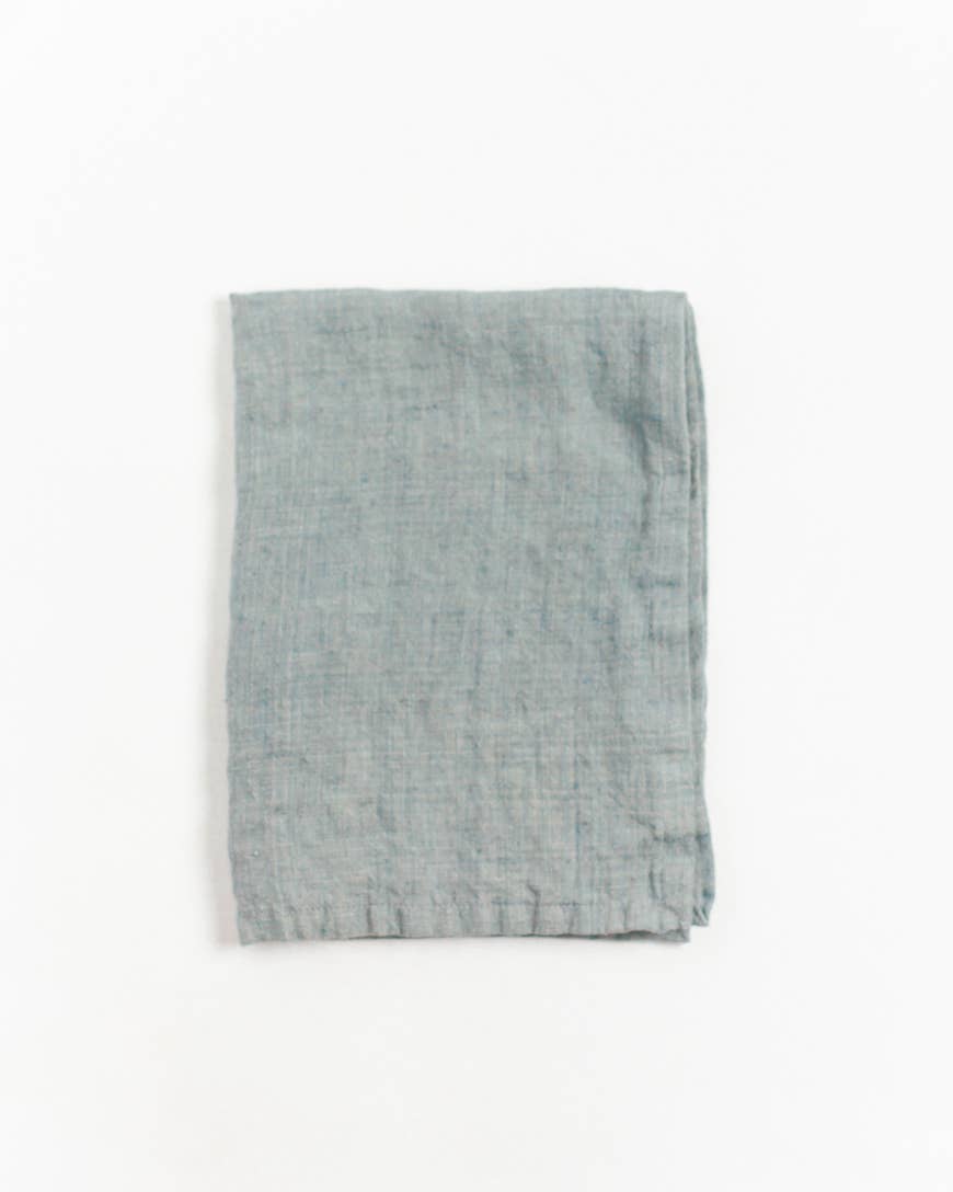 Stone Washed Linen Tea Towel | 18" x 26": Windowpane