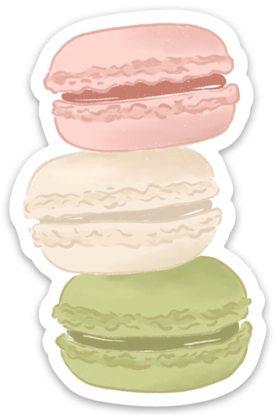 Macarons Sticker, 3x2in.