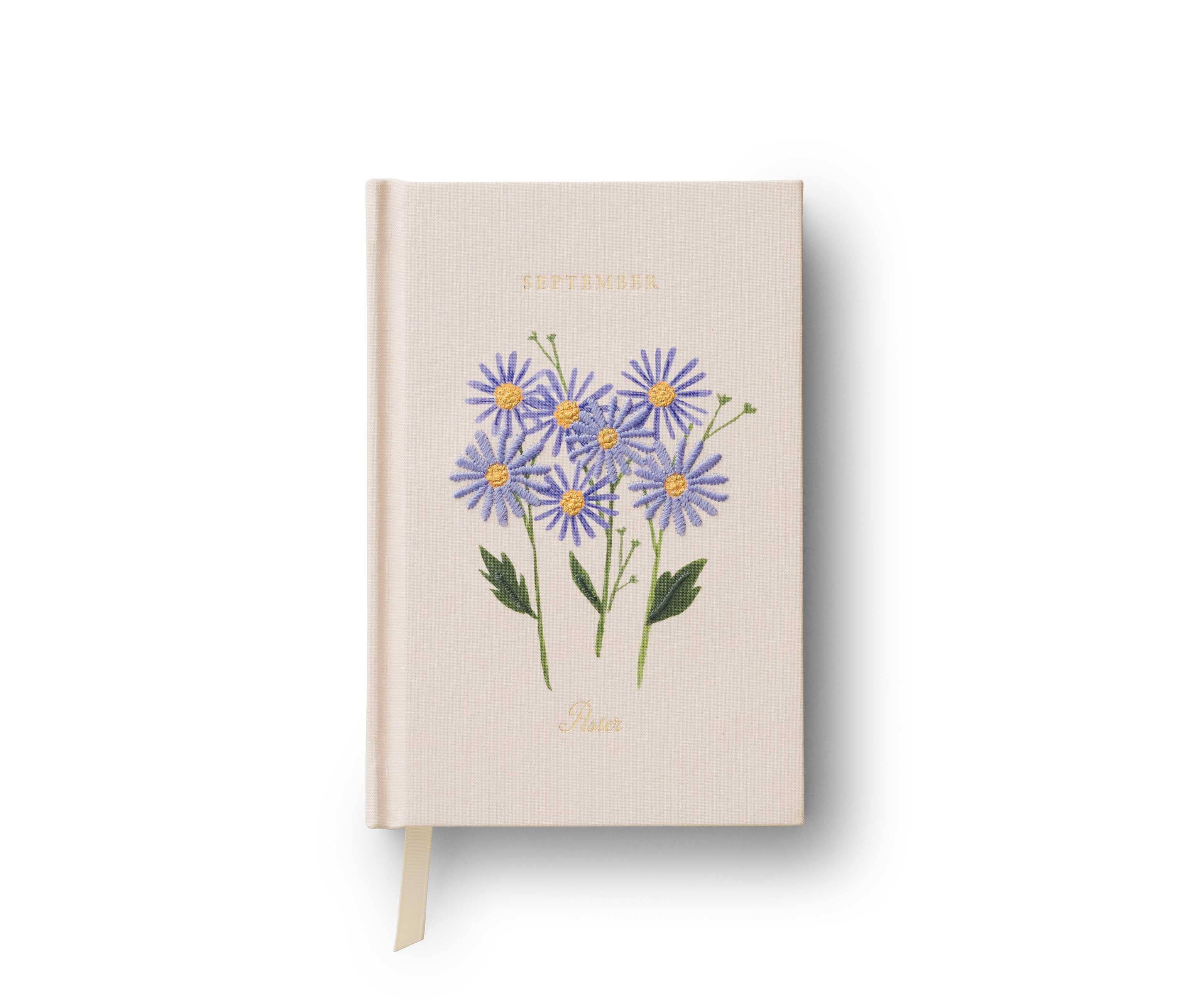 Birth Month Mini Embroidered Journal - September