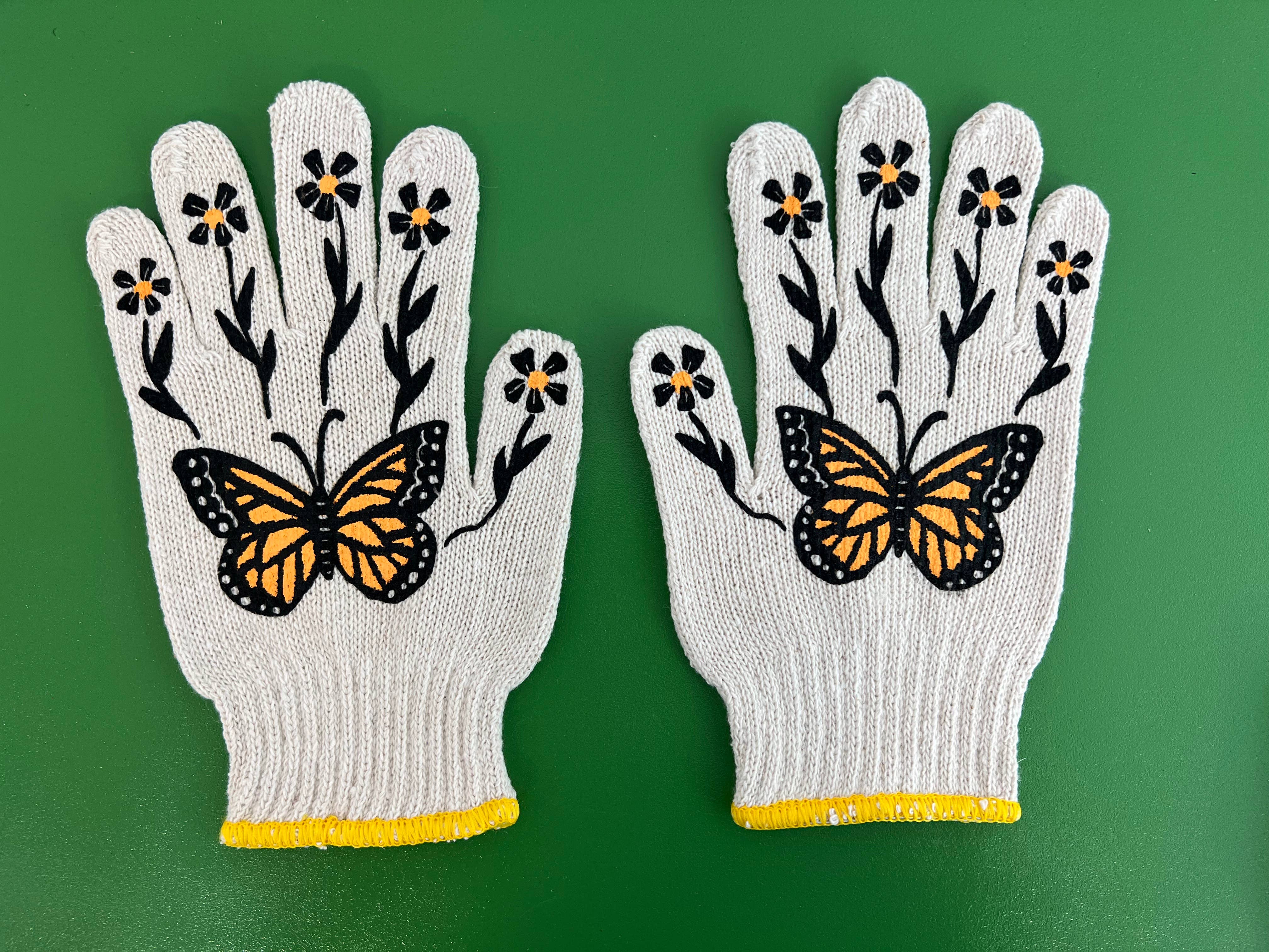 New! Monarch Gardening Gloves | Butterfly Gardening Gloves