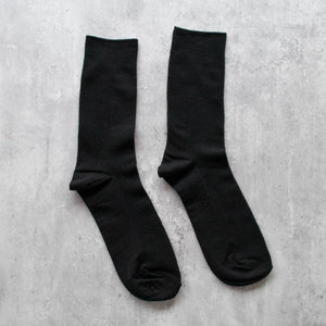 Men's Slim Cottage Crew Socks: Charcoal