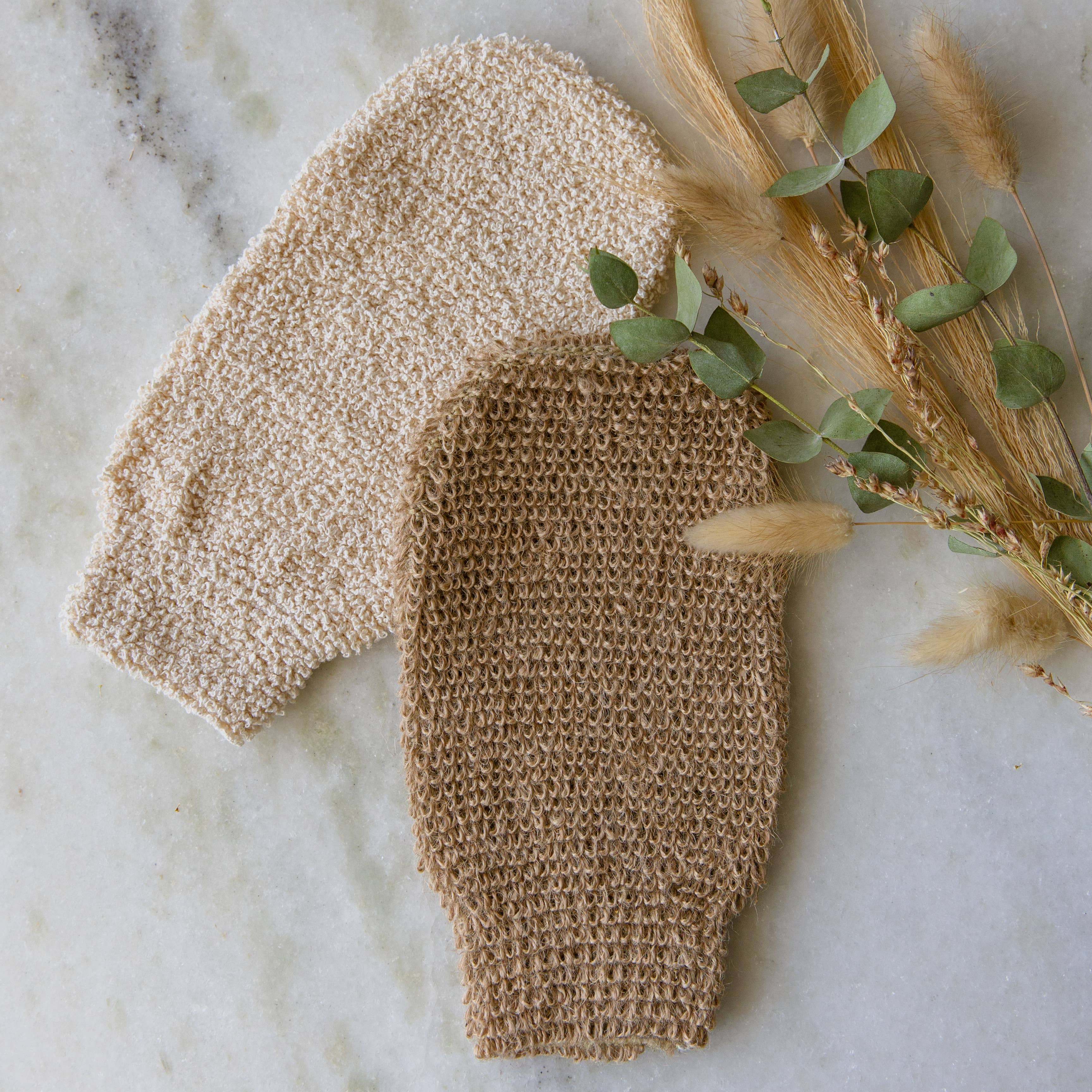 Ramie Bath Shower Mitt | Plant-Based Cleansing & Exfoliating