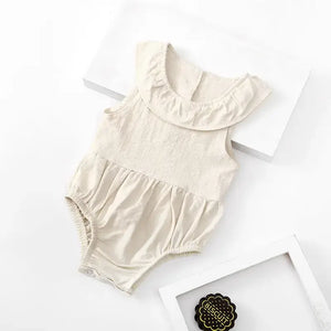 Baby Girl Romper Color: Cream