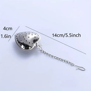 Heart-Shaped Stainless Steel Tea Infuser for Loose Leaf Teas