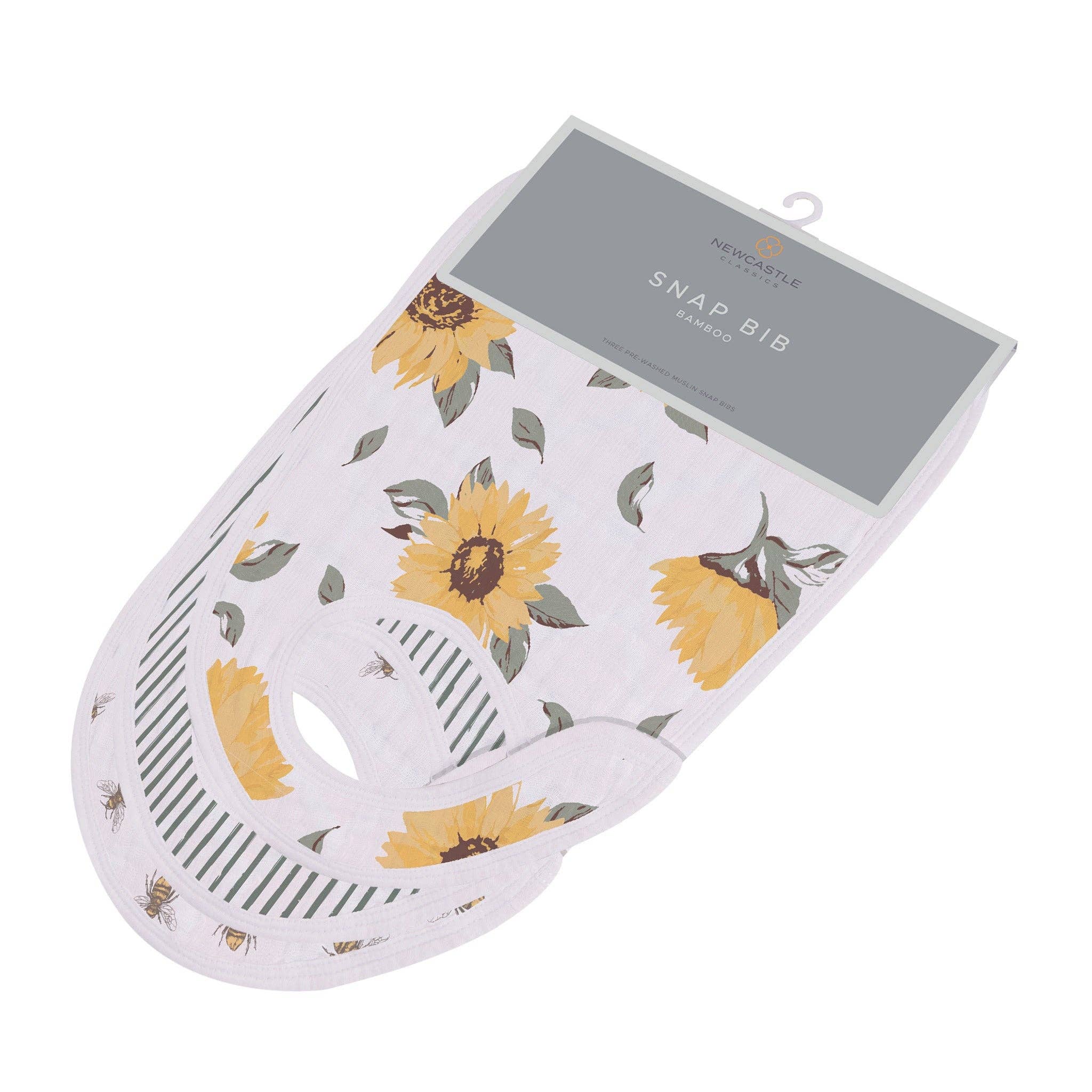 Sunflower Snap Bibs