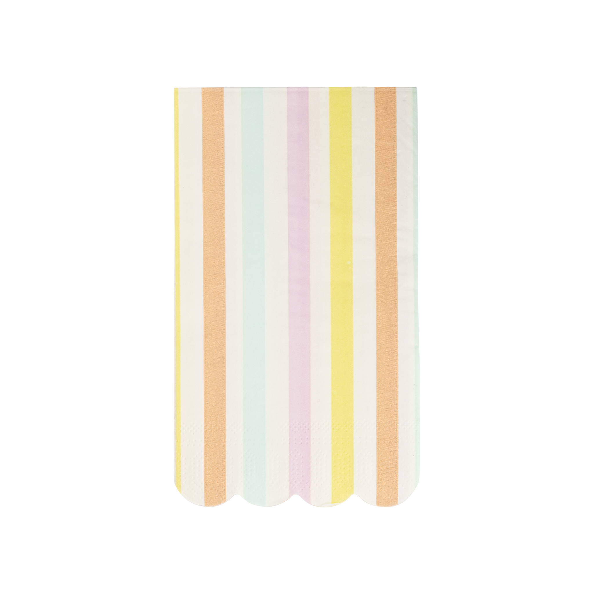 Spring Stripe Scallop Paper Dinner Napkin